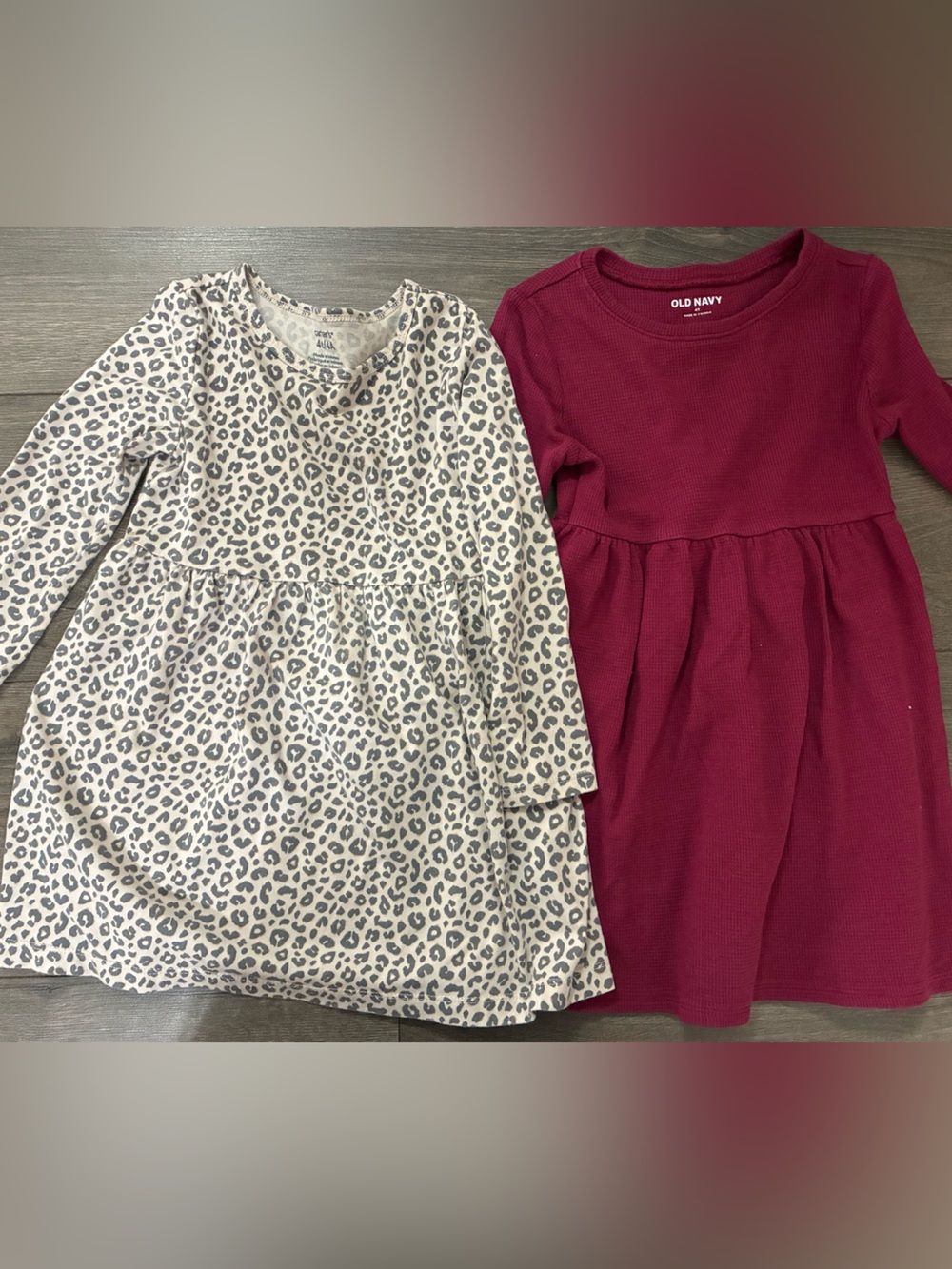 Carter's and Old Navy 4T girls' outfits.